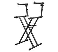 ODYSSEY LTBXS2 Two Tier X-Stand: Heavy-Duty Double Braced Dj Coffin/Keyboard Stand