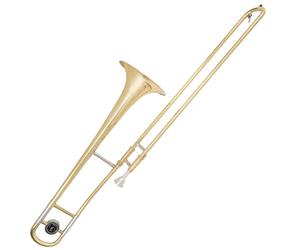 Odyssey OTB1000 Debut 'Bb' Trombone Outfit with Deluxe Case & Accessory Kit - Instrument with Gold Lacquered Brass Body & Monel Pistons - Ideal for Beginners and Professionals