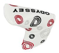 ODYSSEY SWIRL SILVER BLADE HEADCOVER - WHITE