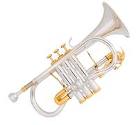 Odyssey Symphonique 'Eb' Soprano Cornet OCR1200SG - Professional Silver-Plated Brass Instrument with Gold Accents, Monel Valves - ideal for professional brass musicians