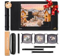 Odyssolve Jigsaw Puzzle Mat Roll Up 1500 Pieces Saver Pad 46" x 26" with 3 Sorting Trays & Travel Storage Bag Portable Non-Slip Rubber Bottom