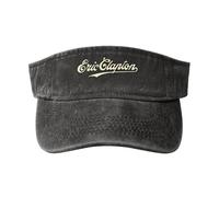 ODZCSYWVY Unisex Clapton Singer Eric Visor Hats Washed Denim Cotton Sun hat Adjustable Empty Top Retro Fashionable Lightweight for Outdoor Sports Golf Running Cap.