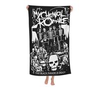 ODZCSYWVY Unisex My Chemical Rock Band Romance Bath Towel Ultra-Soft Bath sheet High Absorbency Ideal for Bathroom Pool Beach and Trips Bath sheet Sized 52×32 inches