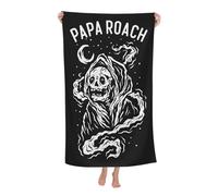 ODZCSYWVY Unisex Roach Music Rock Band Papa Bath Towel Ultra-Soft Bath sheet High Absorbency Ideal for Bathroom Pool Beach and Trips Bath sheet Sized 52×32 inches