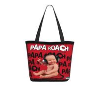 ODZCSYWVY Women's Roach Music Rock Band Papa Tote Bag fashionable Shopping Bag Personalized pattern Shoulder bag for Birthday Girls Mom Friends Teachers Gym Travel and Work