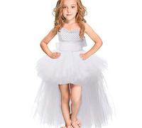 Odziezet Baby Girl Halloween Costume Fancy Princess Tutu Dress Skirt Outfit 2-8 Years White