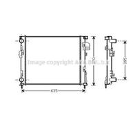 OE SPEC AVA RADIATOR FOR NISSAN PRIMASTAR (2001) 1.9 DCI 80