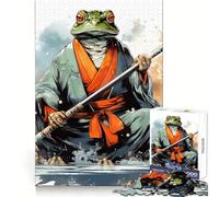 Oead Samurai Frog Samurai Jigsaw Puzzles1000 Pieces Mind Skill Toy Soothing Play Precision Cut Art Collection Piece (38x26cm)