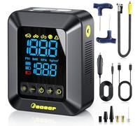Oeaear Portable Air Compressor, 12000 mAh Electric Tire Inflator, 150 PSI Dual Cylinders Cordless Air Pump with Digital Display & LED Light, 30s Fast Inflation, for Cars, Bicycle, Motorcycle, Balls