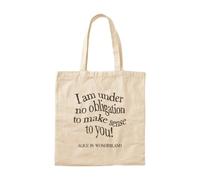 OEAOIOBU Alice in Wonderland Cotton Tote BagReusable Grocery Bag for Daily Errands School Work Travel