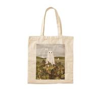 OEAOIOBU Strawberry Fields Cotton Tote BagReusable Grocery Bag for Daily Errands School Work Travel