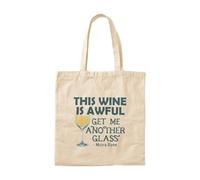 OEAOIOBU This Wine is Awful Get Me Another Glass Tote BagReusable Grocery Bag for Daily Errands School Work Travel