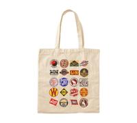 OEAOIOBU Vintage defunct Railroad Railway logos - Trains hobby Tote BagReusable Grocery Bag for Daily Errands School Work Travel