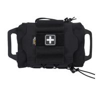 OEBABE Outdoor Tactical First Aid Bag Rapid Deployment First Aid Belt Bag MOLLE Survival Two-Piece System Nylon Belt Bag (BLK)