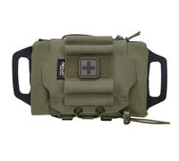 OEBABE Outdoor Tactical First Aid Bag Rapid Deployment First Aid Belt Bag MOLLE Survival Two-Piece System Nylon Belt Bag (RG)