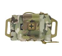 OEBABE Outdoor Tactical First Aid Bag Rapid Deployment First Aid Belt Bag MOLLE Survival Two-Piece System Nylon Belt Bag (MC)