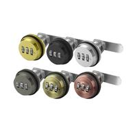 OEBHA 1PC Password Lock 3 Digital Code Combination Lock Box Mail Post Alloy Zinc Locker Cabinet for Caravans Motor Homes Boats(Red Bronze)