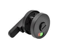 OEBHA Black Plastic Privacy Occupied Public Toilet for Latch for Bathroom Door Lock WC Dressing Room Vacant Engaged