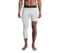 OEBLD Single Leg 3/4 Compression Tights, Unisex Sports Compression Pants, Basketball Leg Sleeves, White-left-short, XL