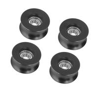 OEBUAFI 0840UU U-Groove Pulley Roller Wheel, Smooth Operation Pulley for Widely Use in Doors and Window, 4pcs Set Metal and Plastic 8 X 39.5 X 20.1mm