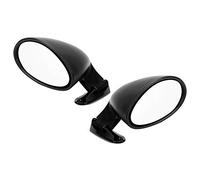 OEBUAFI 1 Pair Black Universal Side Door Rearview Mirror Vintage Accessory Installation Replacement Simple Retro Design Expand Field of View Eliminate Blind Spots for Vintage Car