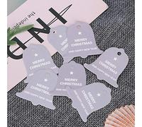OEBUAFI 100pcs Hanging Gift Tags Exquisite Kraft Paper for Christmas Tree Weddings Seasonal Use (Bell)