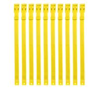 OEBUAFI 100pcs PU Goat Collar, 23.2 Inch Adjustable Livestock Collar for Cow Sheep Horse, with Color Identification for Farm Animal Health Monitoring (Yellow)