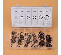 OEBUAFI 100pcs Snap Retaining Ring Circlip Assortment, 6 Sizes with Resealable Plastic Box