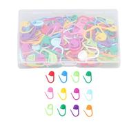 OEBUAFI 100pcs Stitch Markers, Colorful Plastic Crochet Locking Markers for Knitting with Box Packaging, Wear Resistant for Marking Counting
