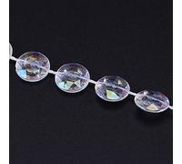 OEBUAFI 10mm Crystal Like Acrylic Beads Curtain Shiny String Beads for Wedding Birthday Party Decor 10m/roll (AB Color)