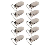 OEBUAFI 10pcs 25mm Sturdy Metal Suspender Clips Pack, Clothes Accessory, High Strength for Firm Clamping, Various Types, Upgrade Your Look (25mm)