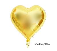 OEBUAFI 10pcs Heart Aluminum Foil Balloons, 10 Inch, Automatic Sealing, Rose Red Decoration for Weddings and Birthdays (Gold)