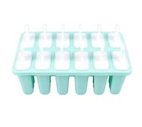 OEBUAFI 12 Cavity Ice Cream Molds Popsicle Molds with Sticks Reusable Silicone Ice Pop Maker Non-Slip Base for Homemade Cream Pops