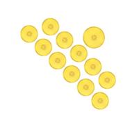 OEBUAFI 12pcs Button Cover 20.2mm 25.3mm Anti Slip Keyboard Button Cover for Cherry, Glorious, Akko Easy to Install for Fightbox, (Yellow)