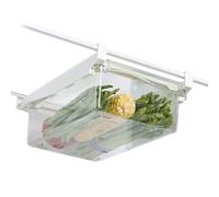 OEBUAFI 2 Pack Fridge Organizer Drawer, Refrigerator Storage Bin with Pull Out Shelf Design, for Egg Fruit Vegetable Meat, Fit for Fridge Shelf Under 0.6 Inch