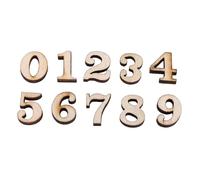 OEBUAFI 200Pcs Natural Wooden Letters or Numbers Unpainted DIY Craft Decorations with Safe Material Early Learning Toys for Homemade Arts Project (Number)