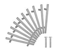 OEBUAFI 20Pcs T Shape Glass Door Handle Cabinet Handle Drawer Pull Stainless Steel Brushed Finish Rust Proof Lengthened Thickened Design with Exquisite Craftsmanship for Glass Doors