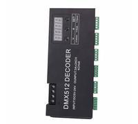 OEBUAFI 24 Channel Decoder, DMX512 LED Controller with Digital Display and PWM Signal Output, for Stage Lighting and Outdoor LED Decoration Projects DC5V-24V