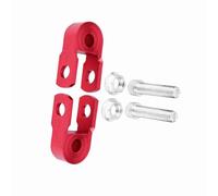 OEBUAFI 2pcs Universal Motorcycle Shock Riser, High Strength Aluminum Alloy Rear Shock Absorber Height Extension, with Screw or No Screw Options, for Most Motorcycles Damping Prot (With screws)