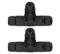 OEBUAFI 3 Way Cable Connector, 450V 16A T Type Tee Junction Box Connector 9 12mm with Crimp Wiring Design for Outdoor