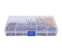 OEBUAFI 360Pcs Leather Rivets Set, Brass Double Cap Rivets Kit with Tools for Leather Craft Jackets Belts Backpacks Crafts