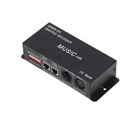 OEBUAFI 4 Channel DMX Decoder, RGB Dimming Controller with Music Mode for Bars Hotels Sober Bars, DMX512 Digital Signal to PWM (4A per channel)
