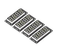 OEBUAFI 4 Digit Digital LED Display Board, Durable 7 Segment Clock Module for Electronics Applications, 0.56" Size, 4 Units Included (Yellow MRA041E)