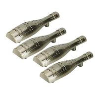 OEBUAFI 4 Set Zinc Alloy Door Handle, Retro Wine Bottle Shape Cabinet Drawer Pull Handle with Mounting Screws, for Cabinets Wardrobes Drawers Furniture (Bronze)