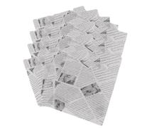 OEBUAFI 500 Sheets Grease Proof High Temp Resistant Wrapping Paper Food Basket Liner Greaseproof Paper with Safe Pulp Material for Frying Baking BBQ Home Kitchen (White Newspaper Printing)