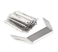 OEBUAFI 50pcs Paper Fasteners, 2 Hole Iron Folders Prong Fastener Office Document Metal Folder with 80mm Hole Pitch for Binding 350 Sheets A4
