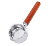 OEBUAFI 51mm Portafilter with Rosewood Handle, Stainless Steel (Bottomless)