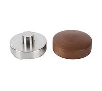 OEBUAFI 58mm Coffee Distributor Leveler Tamper Adjustable Depth Stainless Steel Coffee Puck Maker with Walnut Wood Handle for Preparation