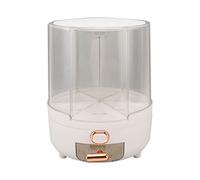 OEBUAFI 6 Grid Rice Dispenser 360° Rotating Grain Dispenser with 26LB Large Capacity Transparent Dry Food Storage Container for Rice Beans Grains Oats One Click Intelligent Quantitative (Large)