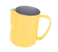 OEBUAFI 600ml Stainless Steel Milk Frothing Pitcher Swan Pattern Milk Coffee Steam Pitcher Professional Frother Jug with Rust Proof Stainless Steel for Latte Art Home Office (Light Yellow)